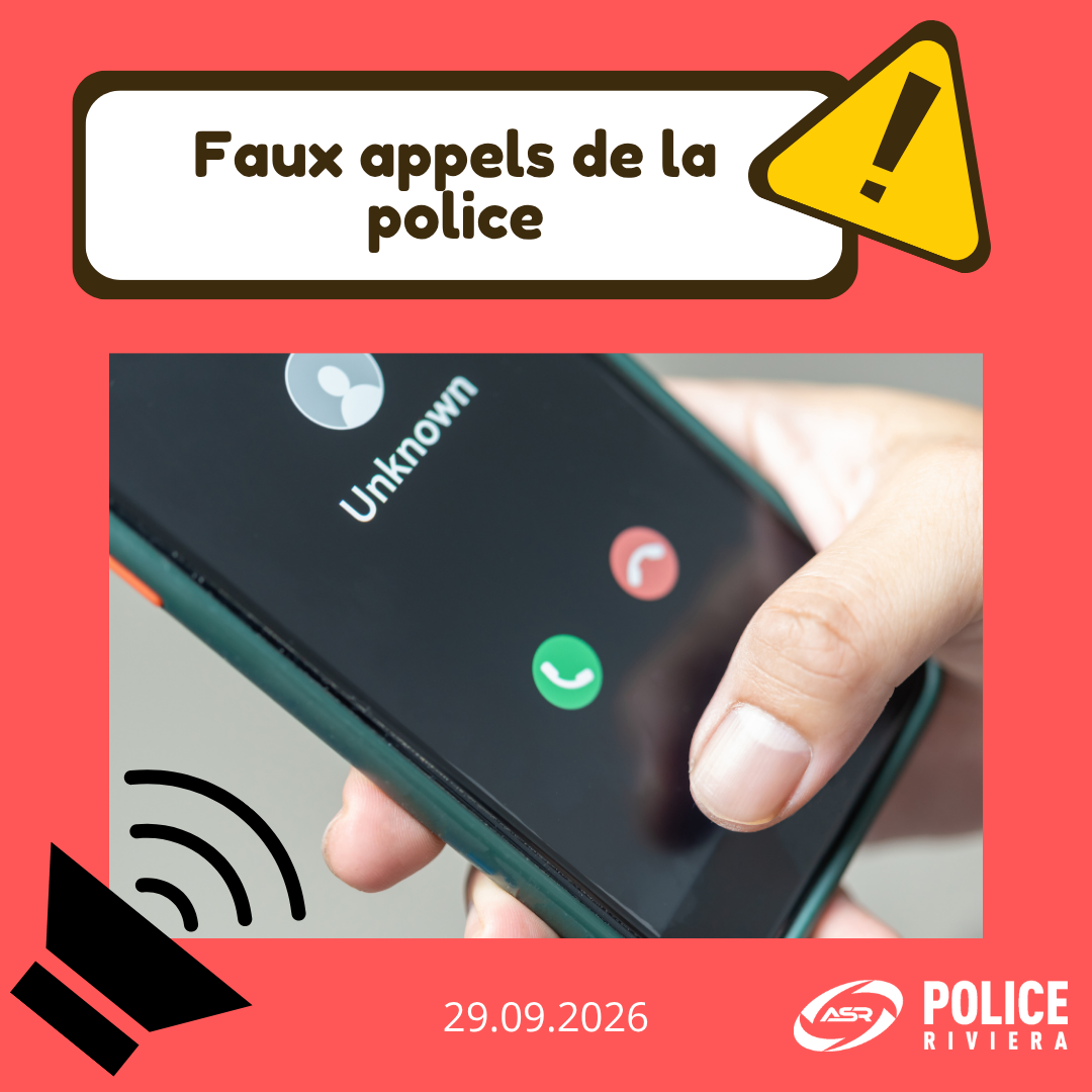 Arnaque aux faux appels de la police